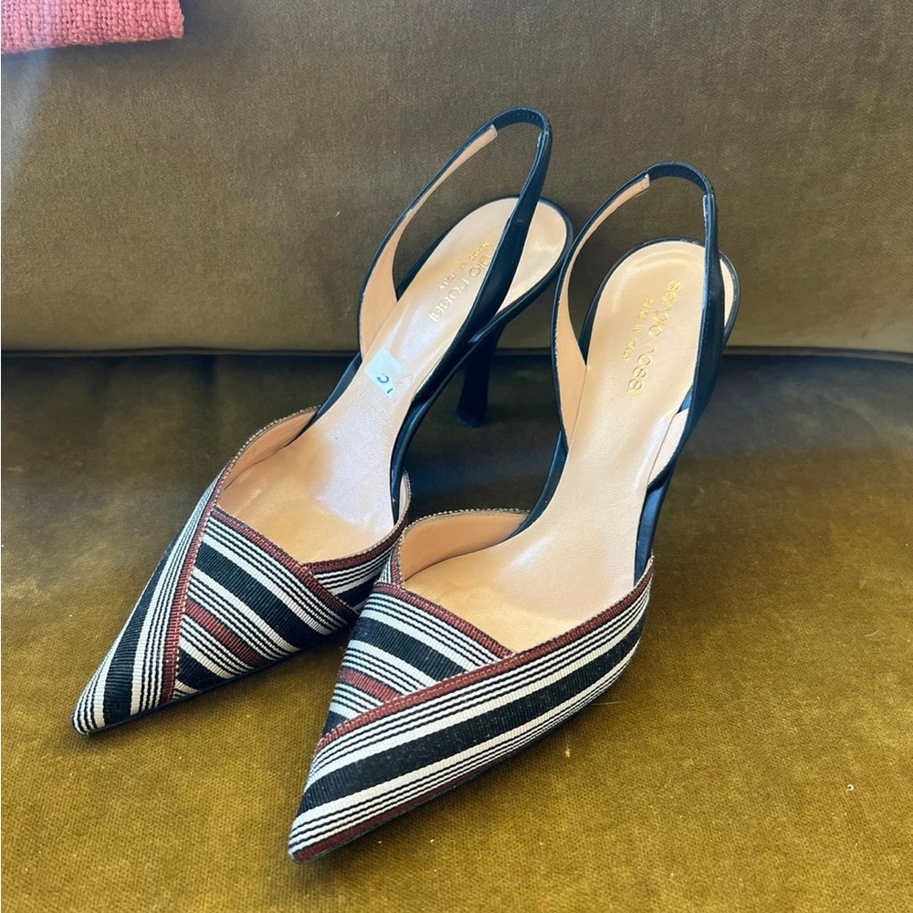 Sergio Rossi Woven Ribbon Pumps 37